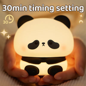 Cute Panda Luz Noturna Led USB (Touch e Temporizador)
